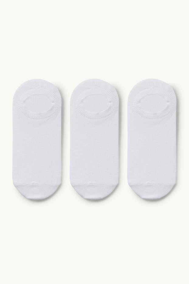 Femmes - Lot de 3 paires - chaussinettes - blanc