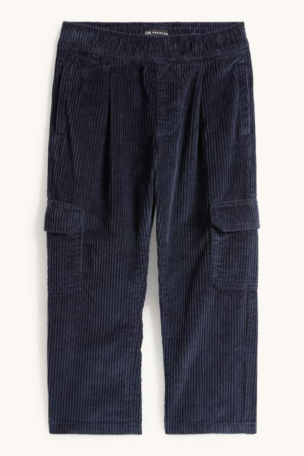 Nen - Pantalons cargo de pana - blau fosc