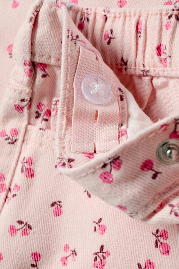 Kinderen: meisjes - Bloem - pantalon - roze