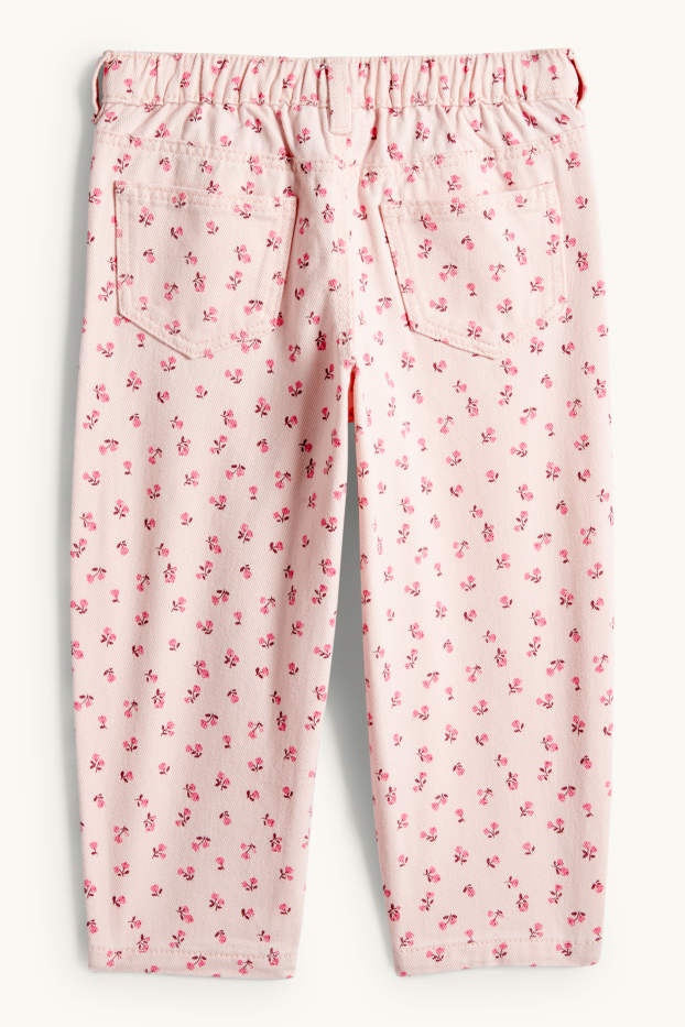 Kinderen: meisjes - Bloem - pantalon - roze