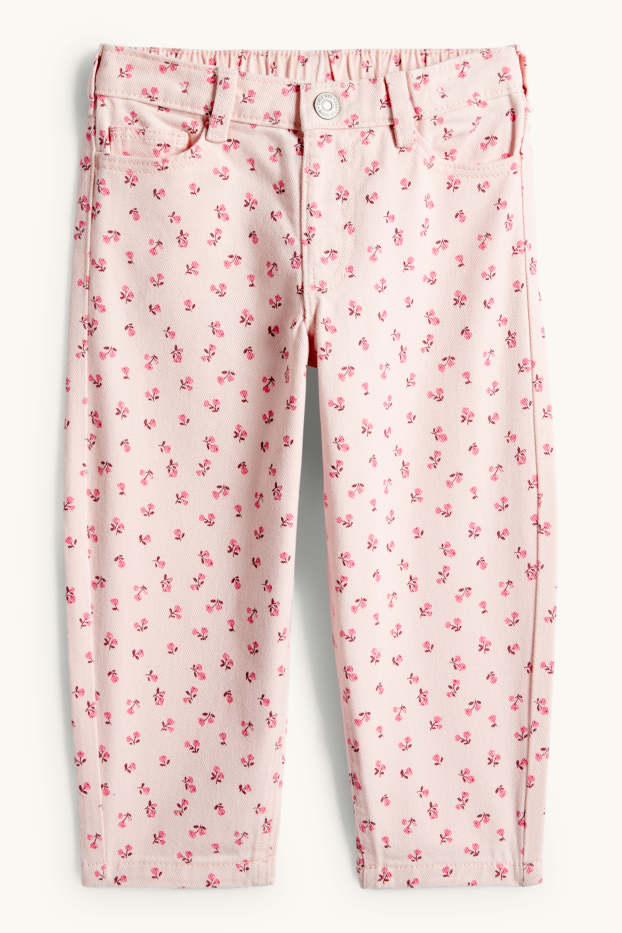 Kinderen: meisjes - Bloem - pantalon - roze