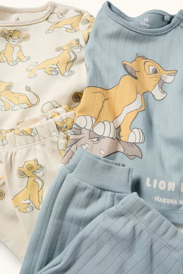Baby Boys - Multipack of 2 - The Lion King - baby pyjamas - light beige