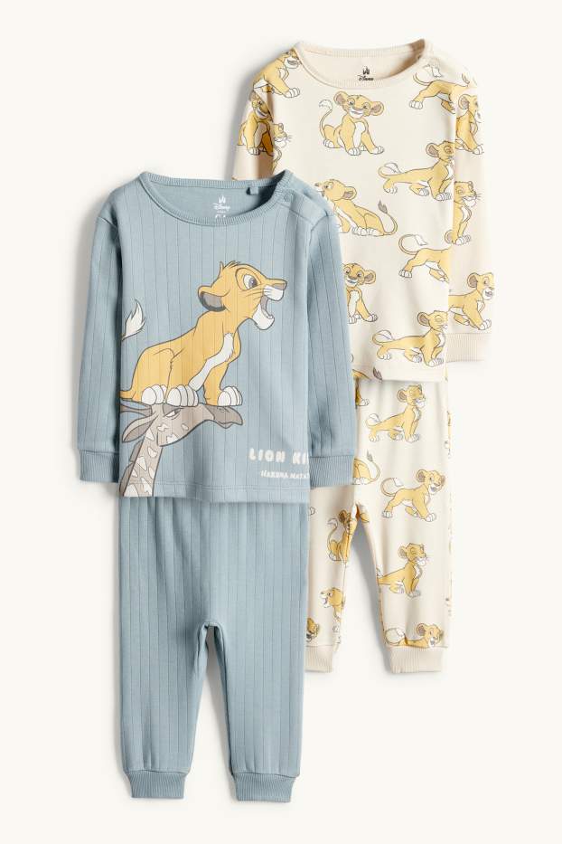 Baby Boys - Multipack of 2 - The Lion King - baby pyjamas - light beige