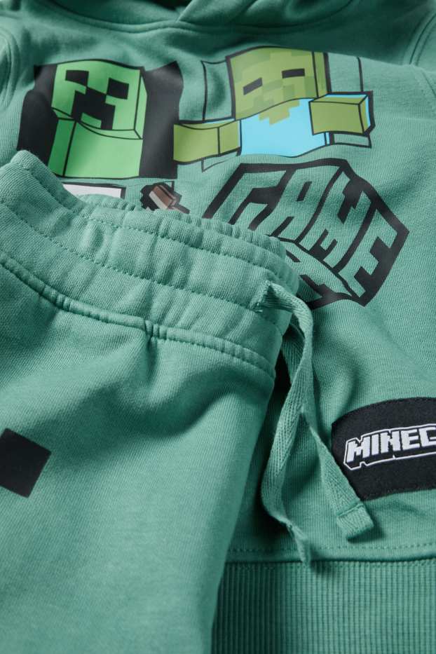 Copii - Băieți - Minecraft - set - hanorac și pantaloni de trening - 2 piese - verde