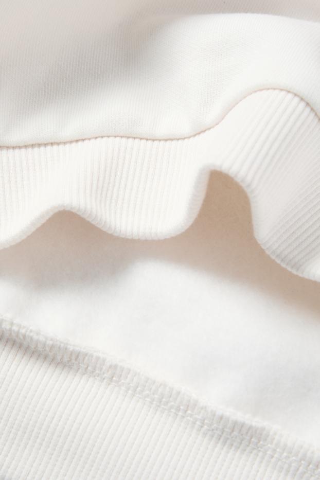 Enfants filles - Lot de 2 - tulipe et papillon - sweat - blanc / rose