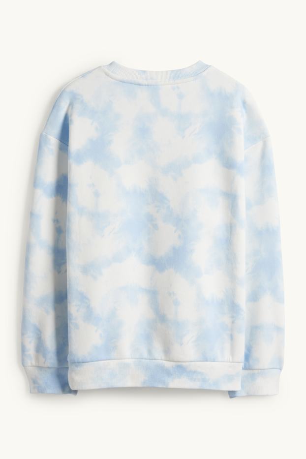 Kinder Mädchen - Lilo & Stitch - Sweatshirt - gemustert - weiss / hellblau