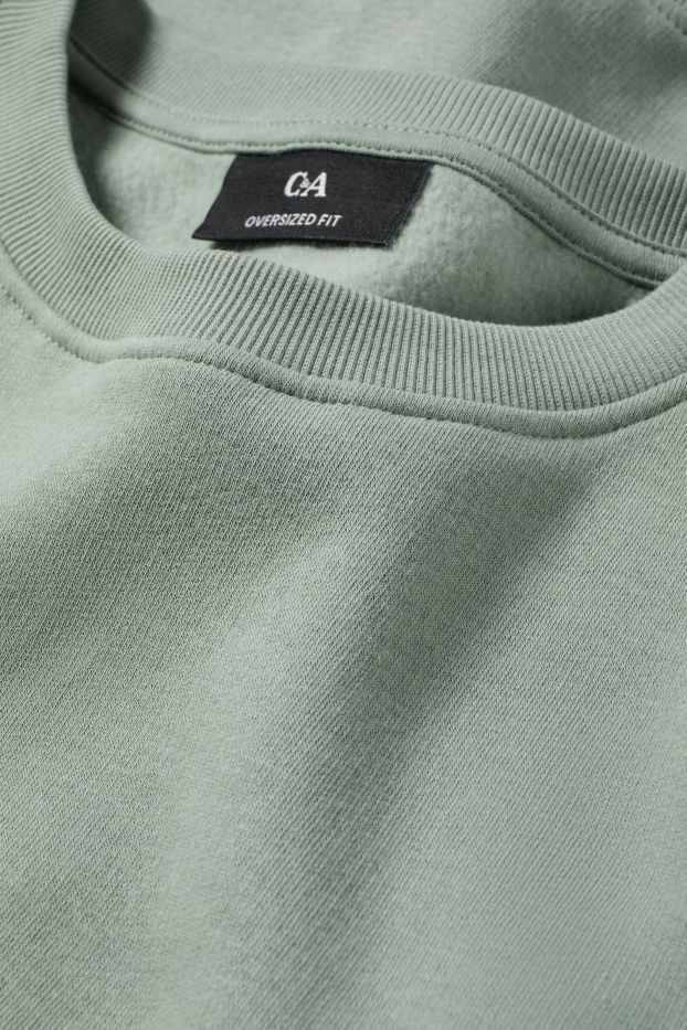 Pánské - Oversized mikina - zelená