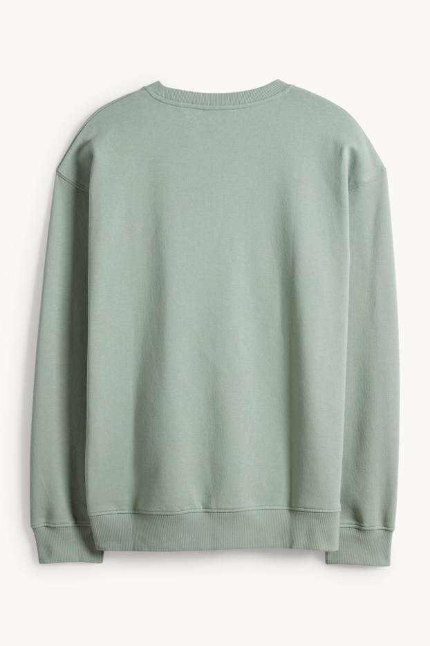 Pánské - Oversized mikina - zelená