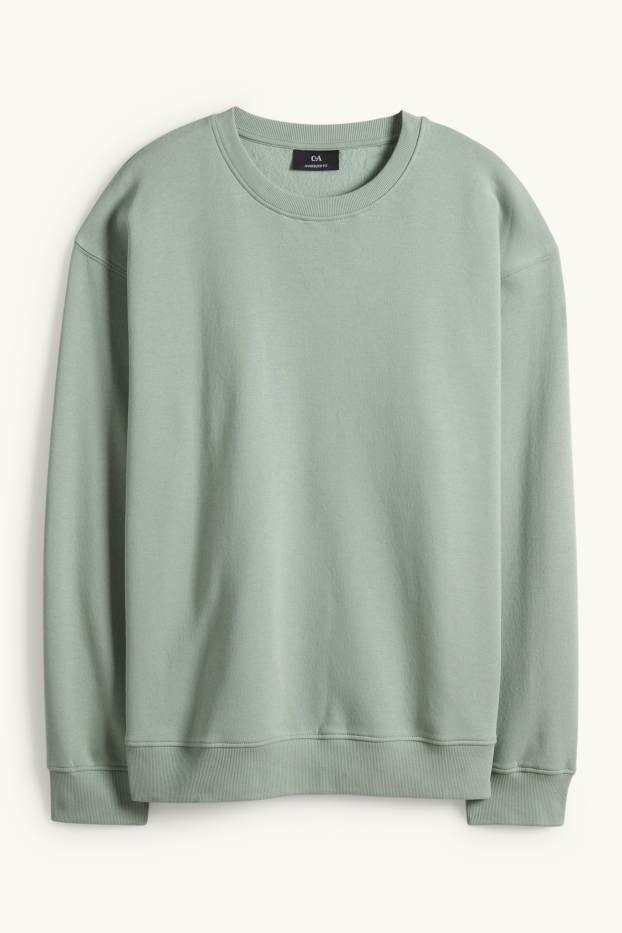 Pánské - Oversized mikina - zelená