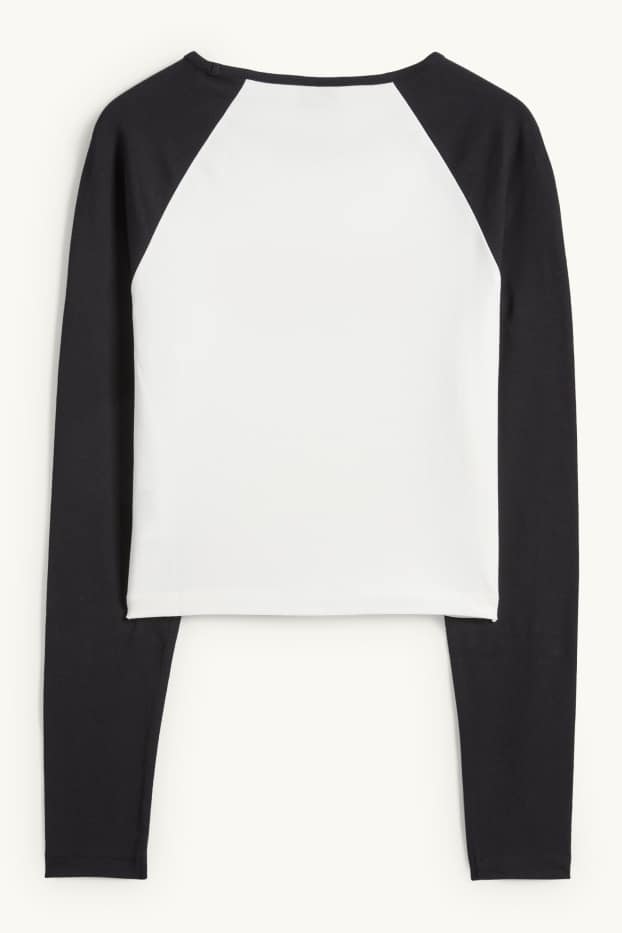 Femmes - Haut à manches longues court - regular fit - Stranger Things - blanc / noir