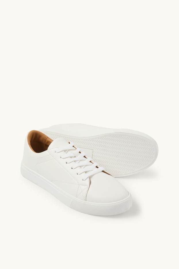 Men - Trainers - faux leather - cremewhite