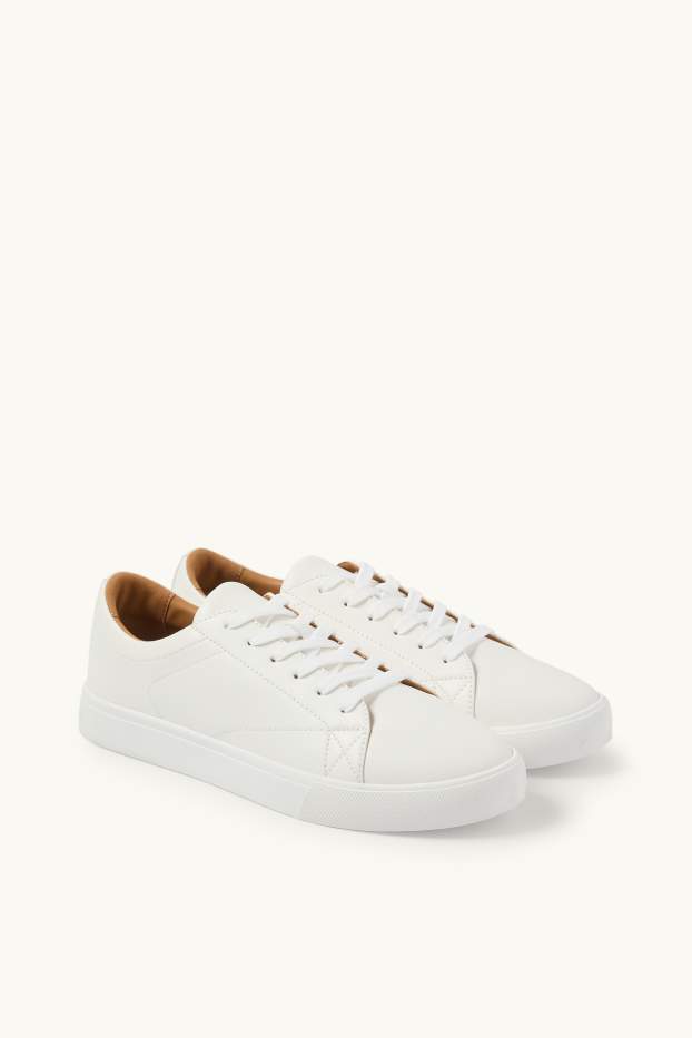 Men - Trainers - faux leather - cremewhite
