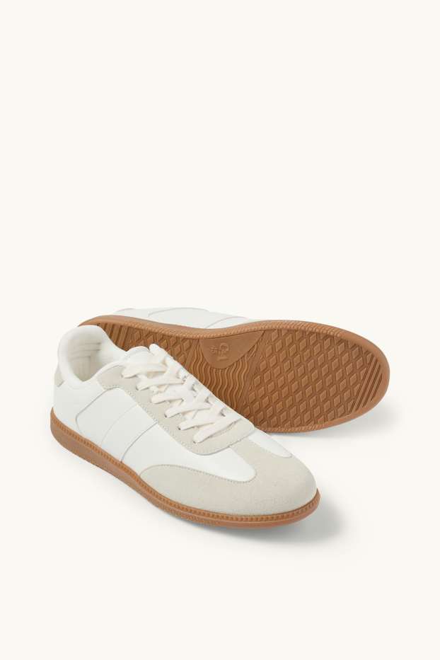Men - Trainers - faux leather - cremewhite
