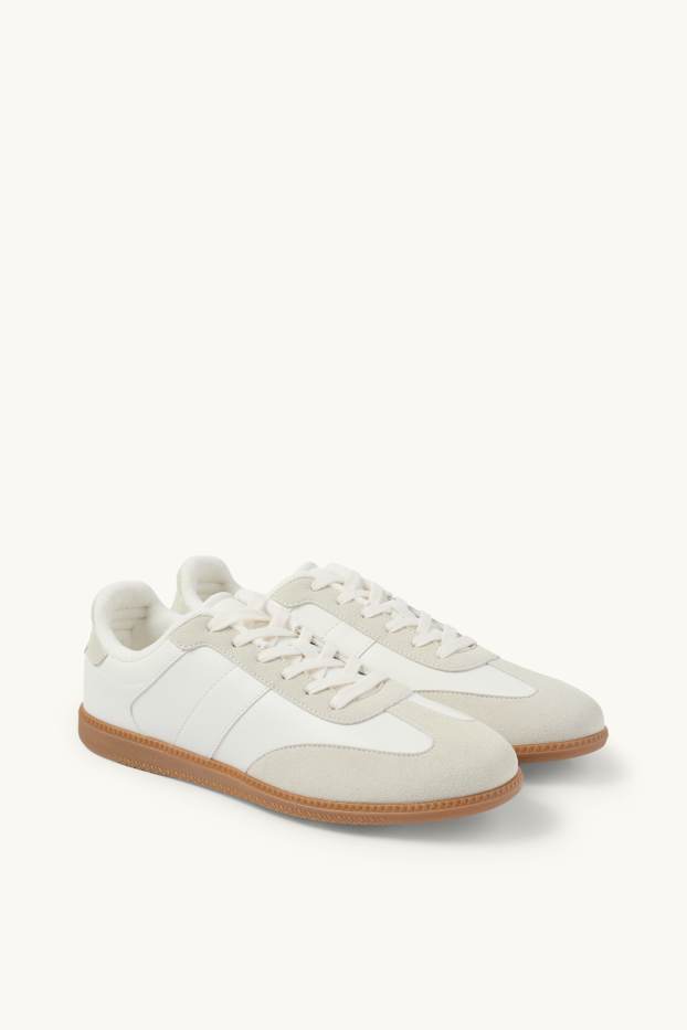 Men - Trainers - faux leather - cremewhite