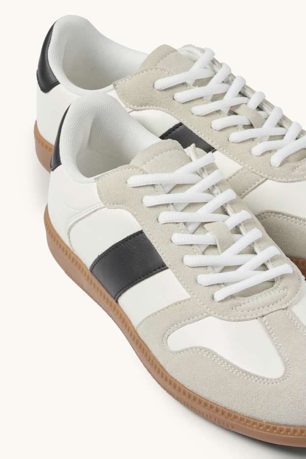 Dames - Sneakers - imitatieleer - crème wit