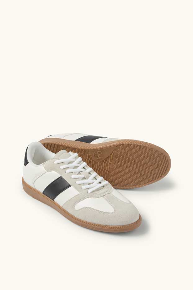 Dames - Sneakers - imitatieleer - crème wit