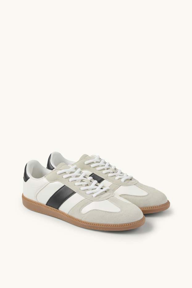 Dames - Sneakers - imitatieleer - crème wit