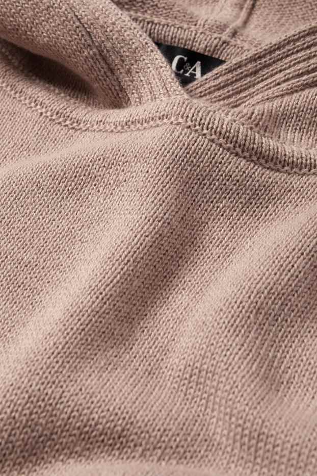 Women - Hooded jumper - beige