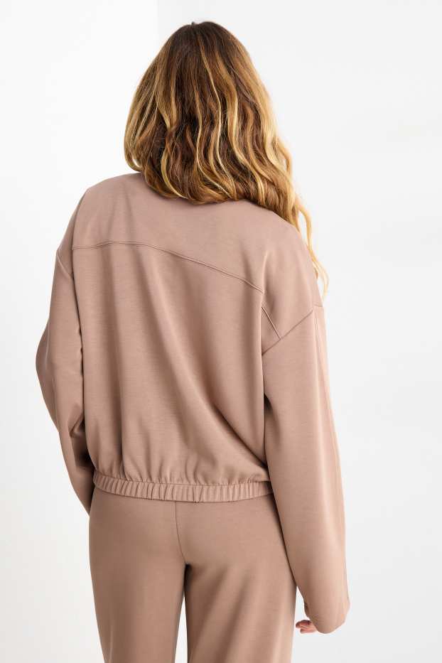 Dames - Sweatvest - lichtbruin