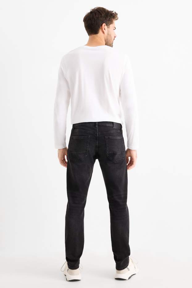 Bărbați - Slim tapered jeans - Flex jog denim - LYCRA® - negru