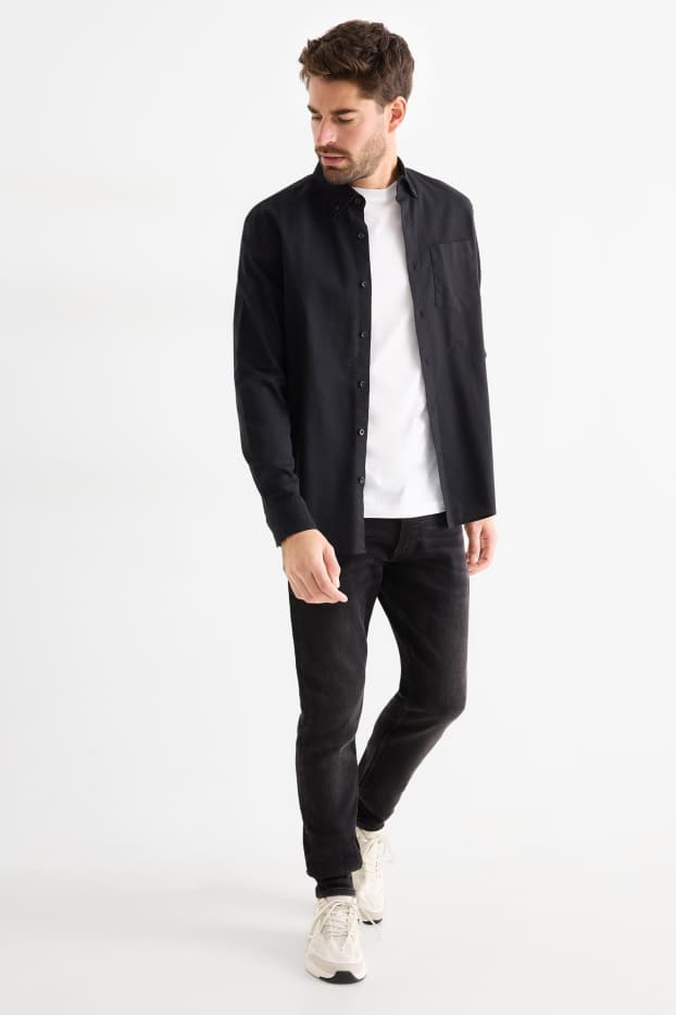 Bărbați - Slim tapered jeans - Flex jog denim - LYCRA® - negru