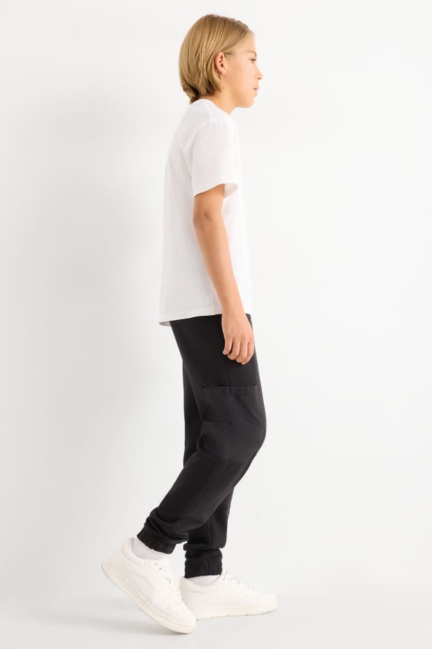 Children Boys - Cargo joggers - black