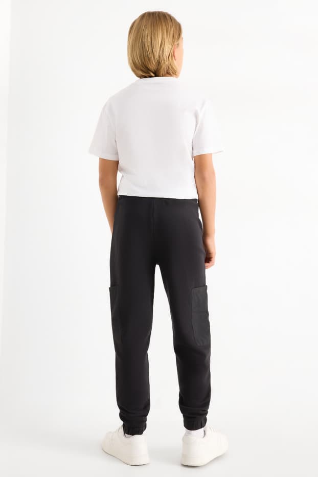 Children Boys - Cargo joggers - black