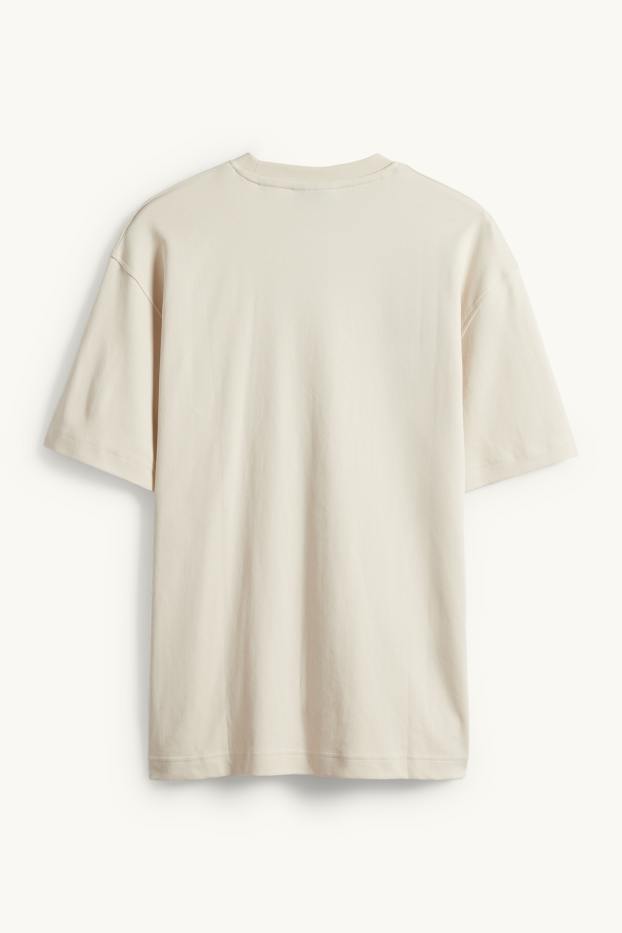 Herren - T-Shirt - Relaxed Fit - hellbeige