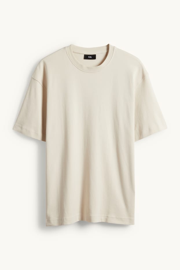 Herren - T-Shirt - Relaxed Fit - hellbeige