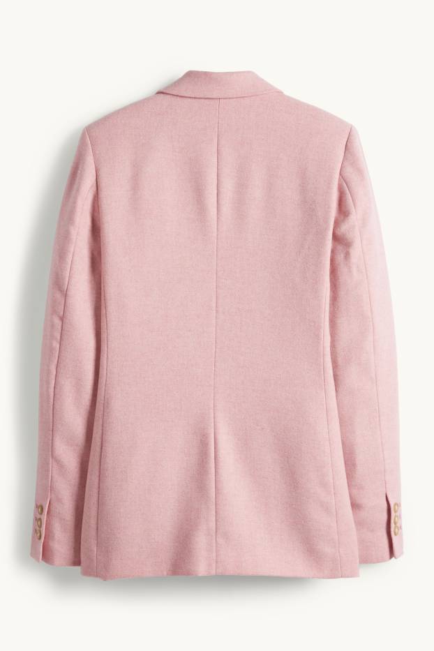 Dames - Business-blazer, deels van wol - regular fit - roze