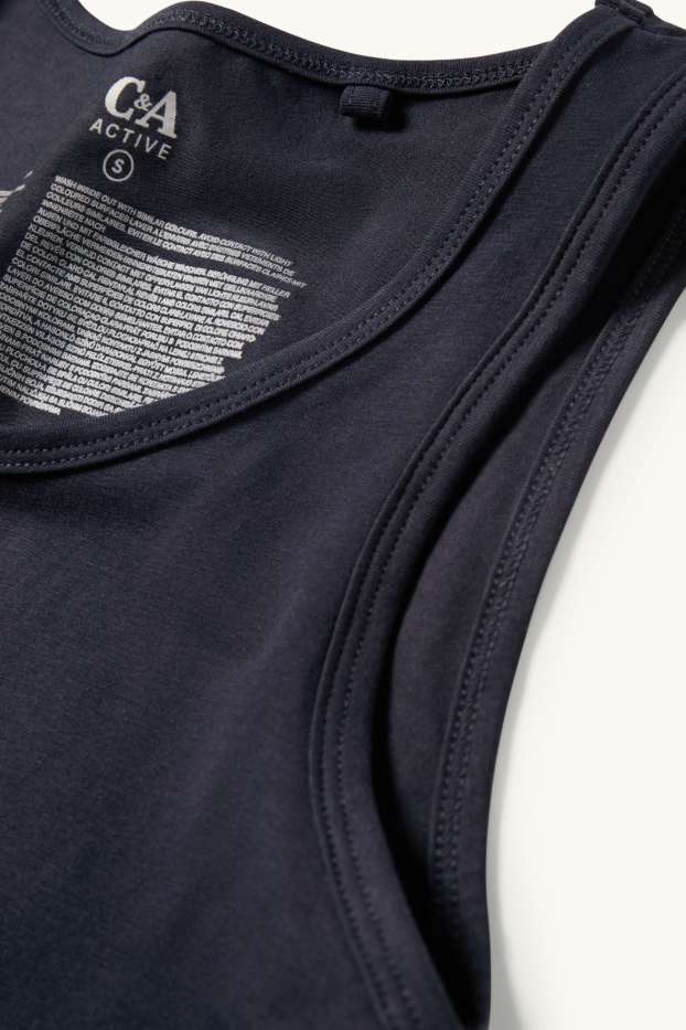 Damen - Sport-Crop-Top - dunkelblau