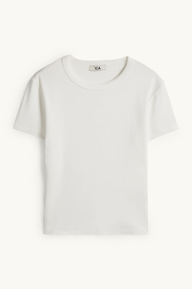 Damen - T-Shirt - Slim Fit - weiß