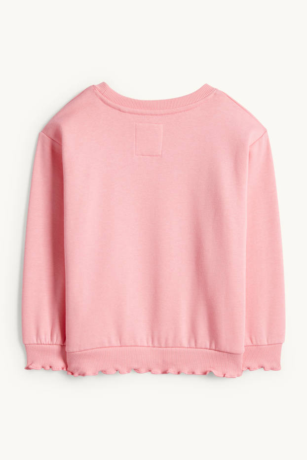 Děti - dívky - Cinnamoroll - mikina - s třpytivými efekty - růžová