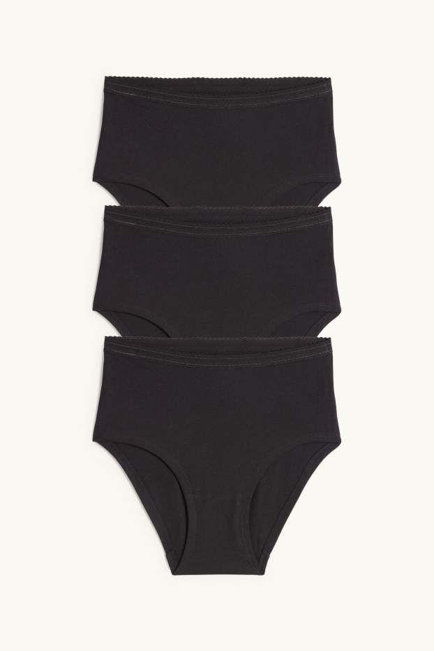 Donna - Confezione da 3 - slip - nero