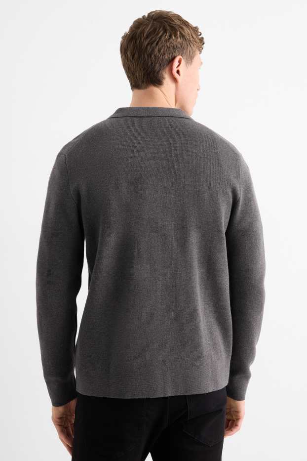 Hommes - Gilet en maille - gris foncé