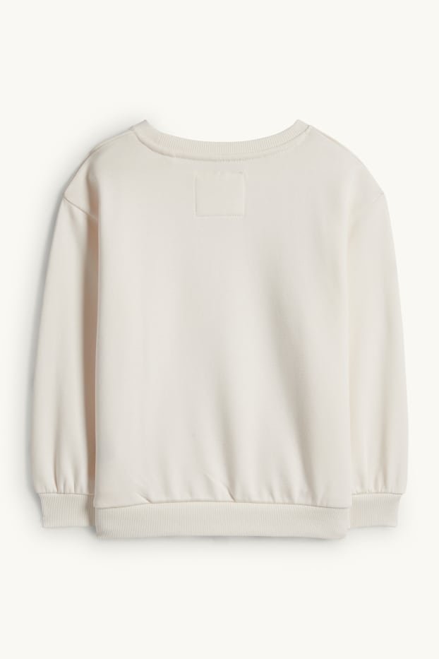 Kinderen: meisjes - Aristocats - sweatshirt - glanseffect - crème wit