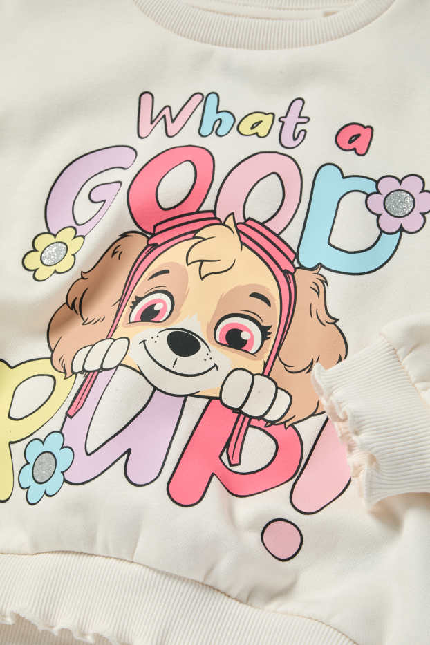 Children Girls - PAW Patrol - Skye- sweatshirt - shiny - cremewhite