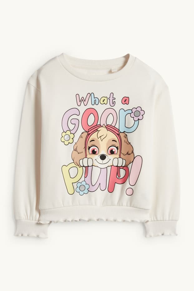 Children Girls - PAW Patrol - Skye- sweatshirt - shiny - cremewhite