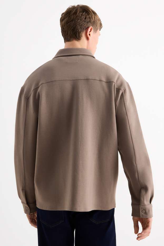 Home - Sobrecamisa - relaxed fit - marró clar