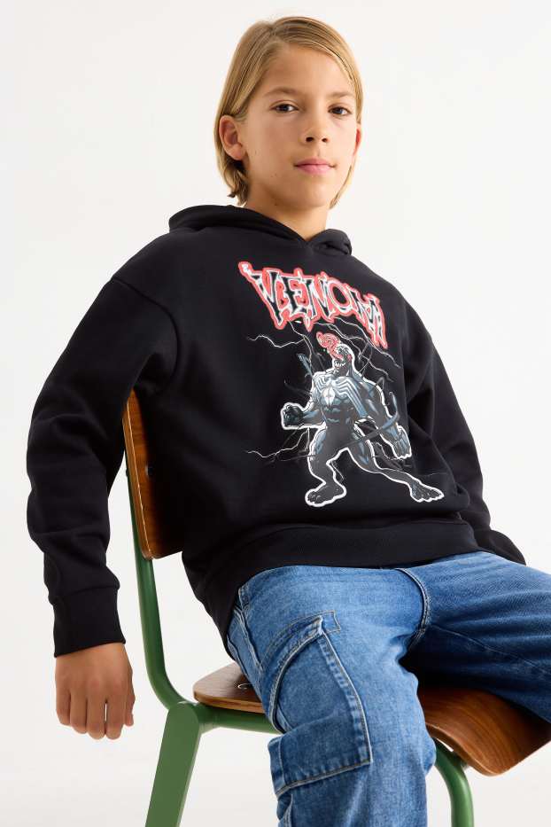 Kinderen: jongens - Venom - hoodie - zwart
