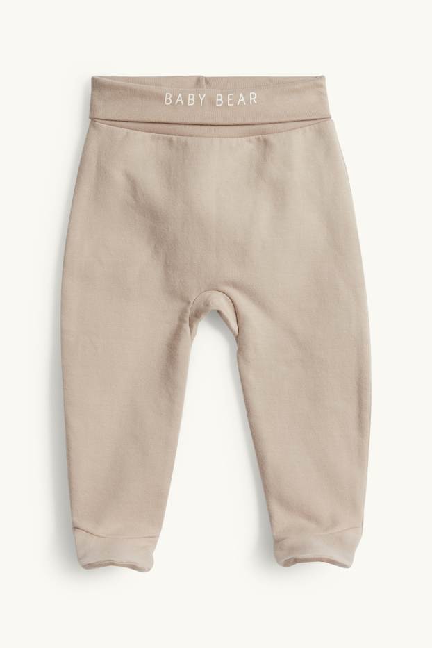 Unisexe - Teddy bear - tenue nouveau-né - 2 pièces - blanc / beige