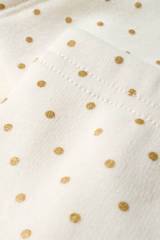 Baby Girls - Baby thermal leggings - plush-lined - polka dot - cremewhite