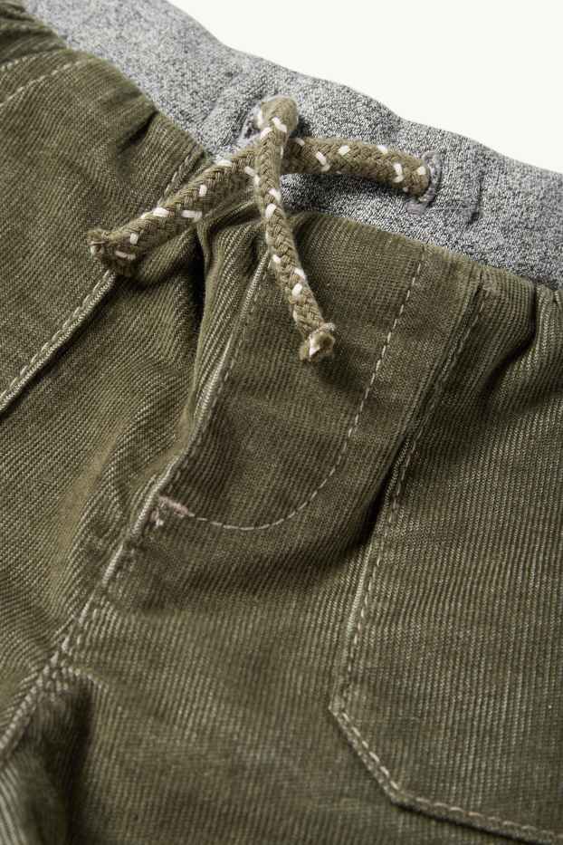 Bébés garçons - Pantalon chaud en velours pour bébé - vert foncé
