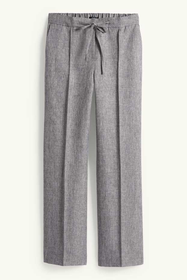 Donna - Pantaloni business - vita media - straight fit - grigio melange