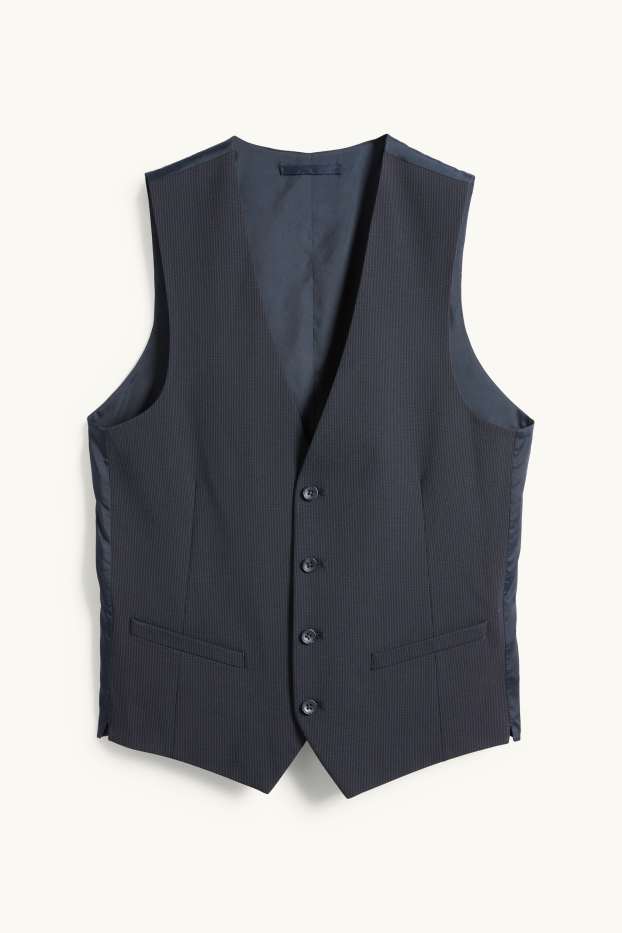 Hommes - Gilet sans manches de costume - regular fit - Flex - LYCRA® - bleu foncé
