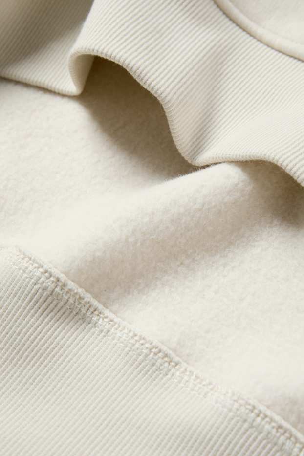 Men - Oversized hoodie - light beige