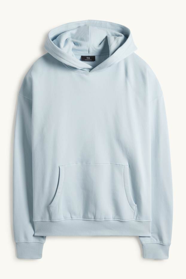 Men - Oversized hoodie - light blue