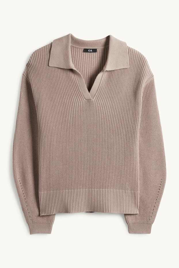 Femei - Pulover - reiat - taupe