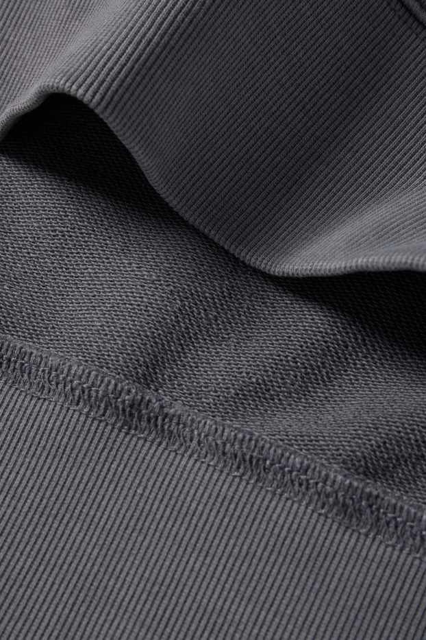 Femei - Bluză de molton  - gri închis