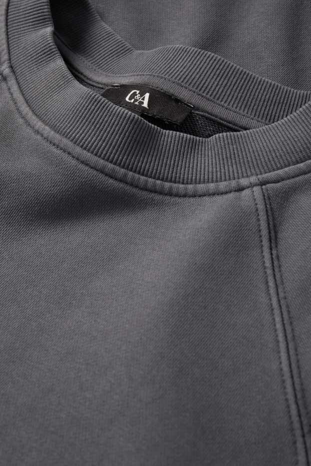 Femei - Bluză de molton  - gri închis